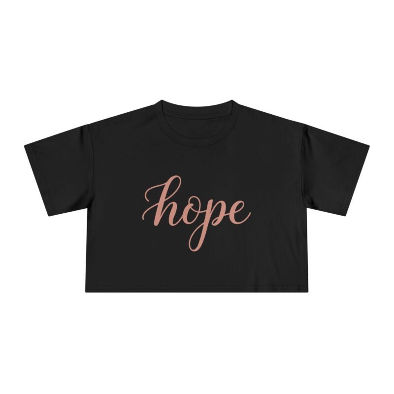 Hope Butterfly Aesthetic Tee – Inspirational Girls Crop Tee - Image 2