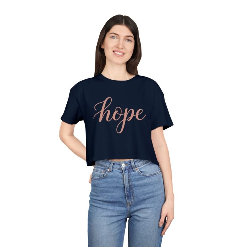 Hope Butterfly Aesthetic Tee – Inspirational Girls Crop Tee - Image 12