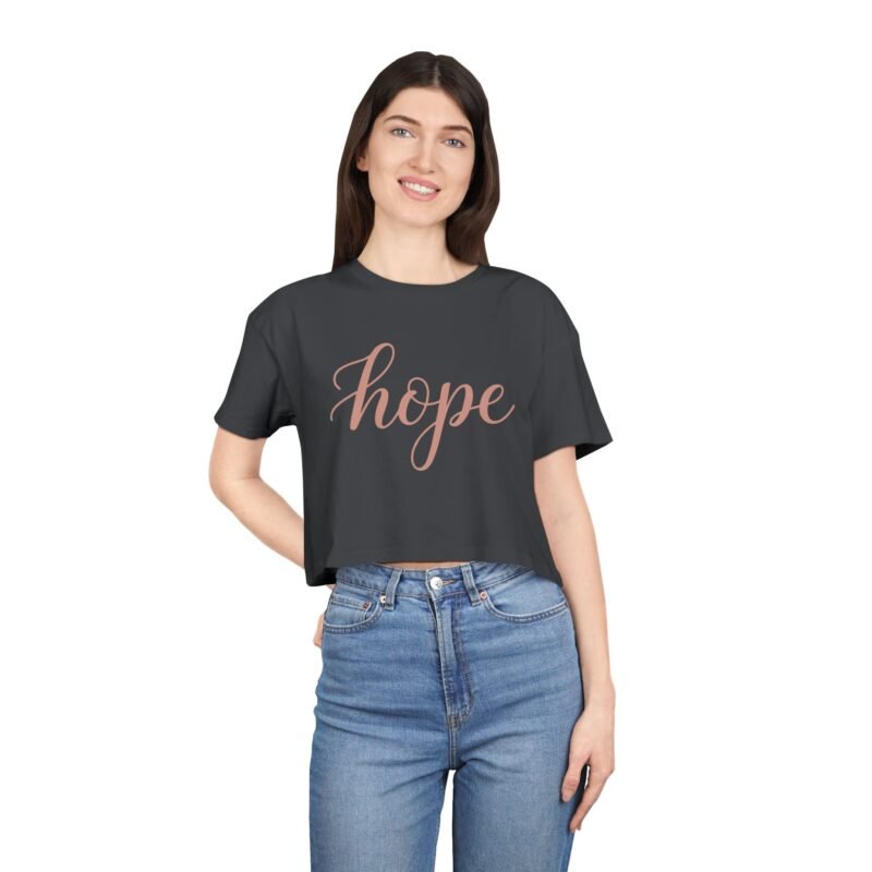 Hope Butterfly Aesthetic Tee – Inspirational Girls Crop Tee - Image 9