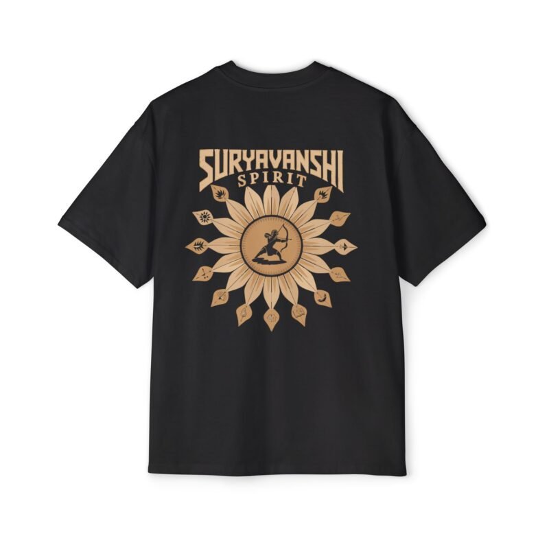 Suryavanshi Spirit – Warrior’s Sun Emblem Oversized T-Shirt - Image 12