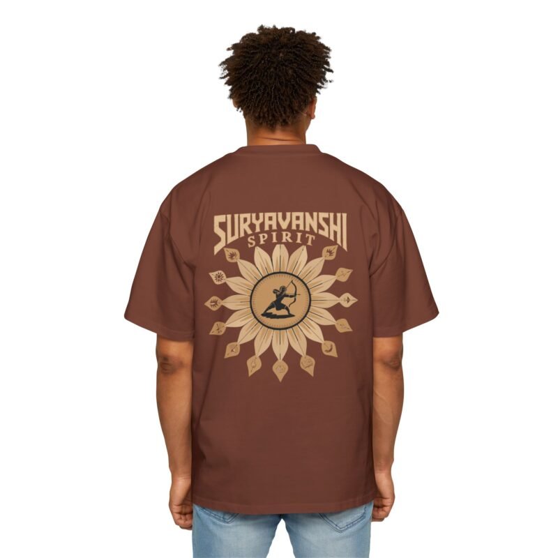 Suryavanshi Spirit – Warrior’s Sun Emblem Oversized T-Shirt