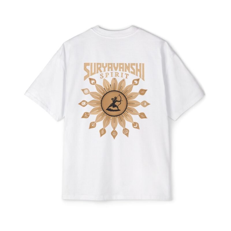 Suryavanshi Spirit – Warrior’s Sun Emblem Oversized T-Shirt - Image 7