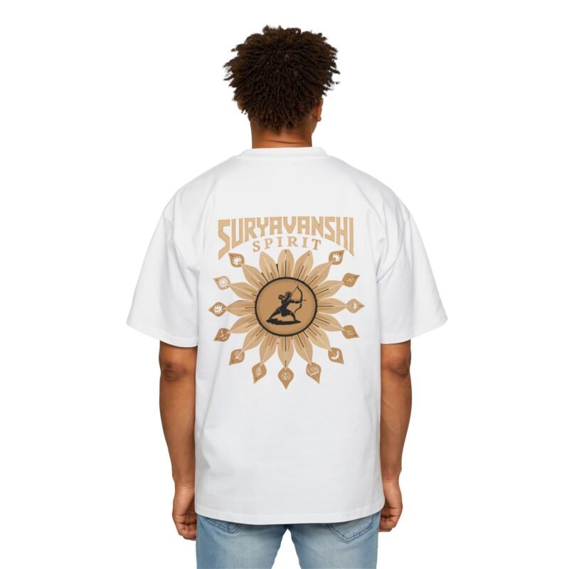 Suryavanshi Spirit – Warrior’s Sun Emblem Oversized T-Shirt - Image 9