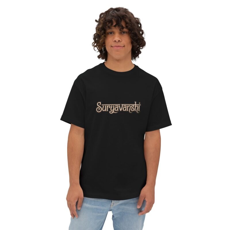 Suryavanshi – Archer of the Sun Oversized Men’s T-Shirt - Image 7