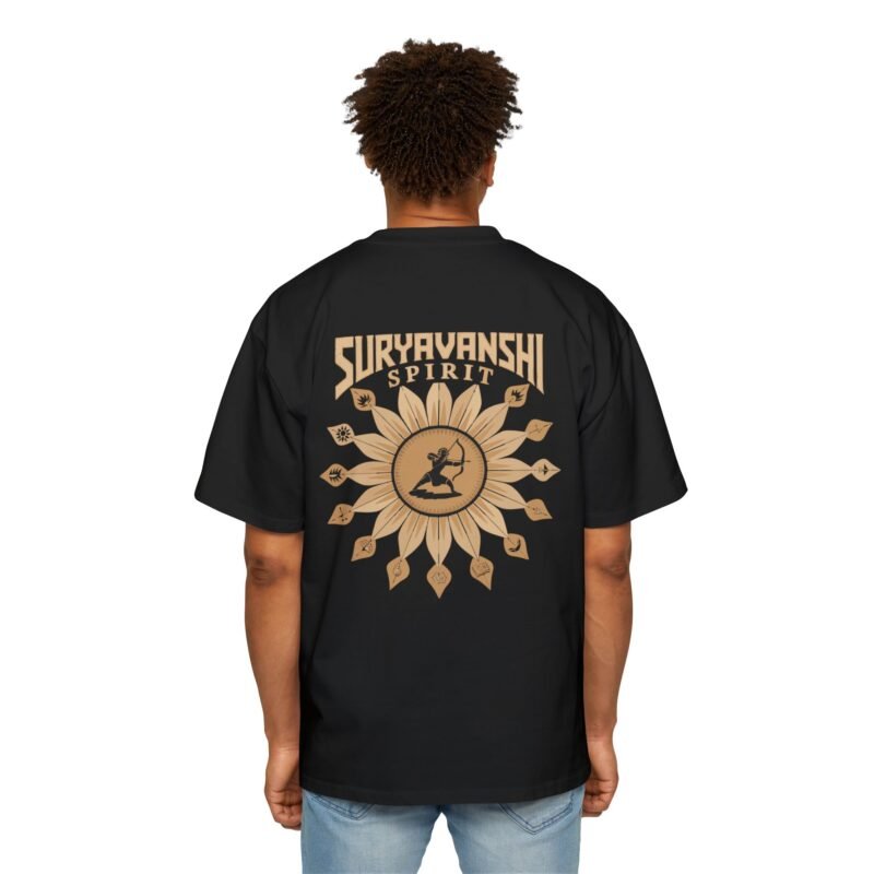 Suryavanshi Spirit – Warrior’s Sun Emblem Oversized T-Shirt - Image 14