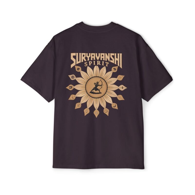 Suryavanshi Spirit – Warrior’s Sun Emblem Oversized T-Shirt - Image 37