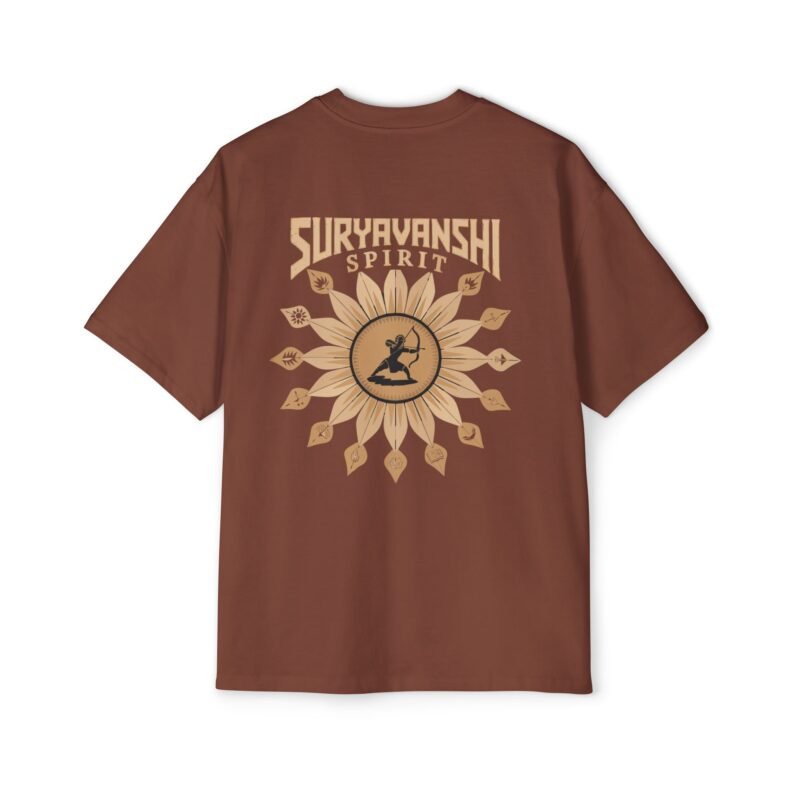 Suryavanshi Spirit – Warrior’s Sun Emblem Oversized T-Shirt - Image 3
